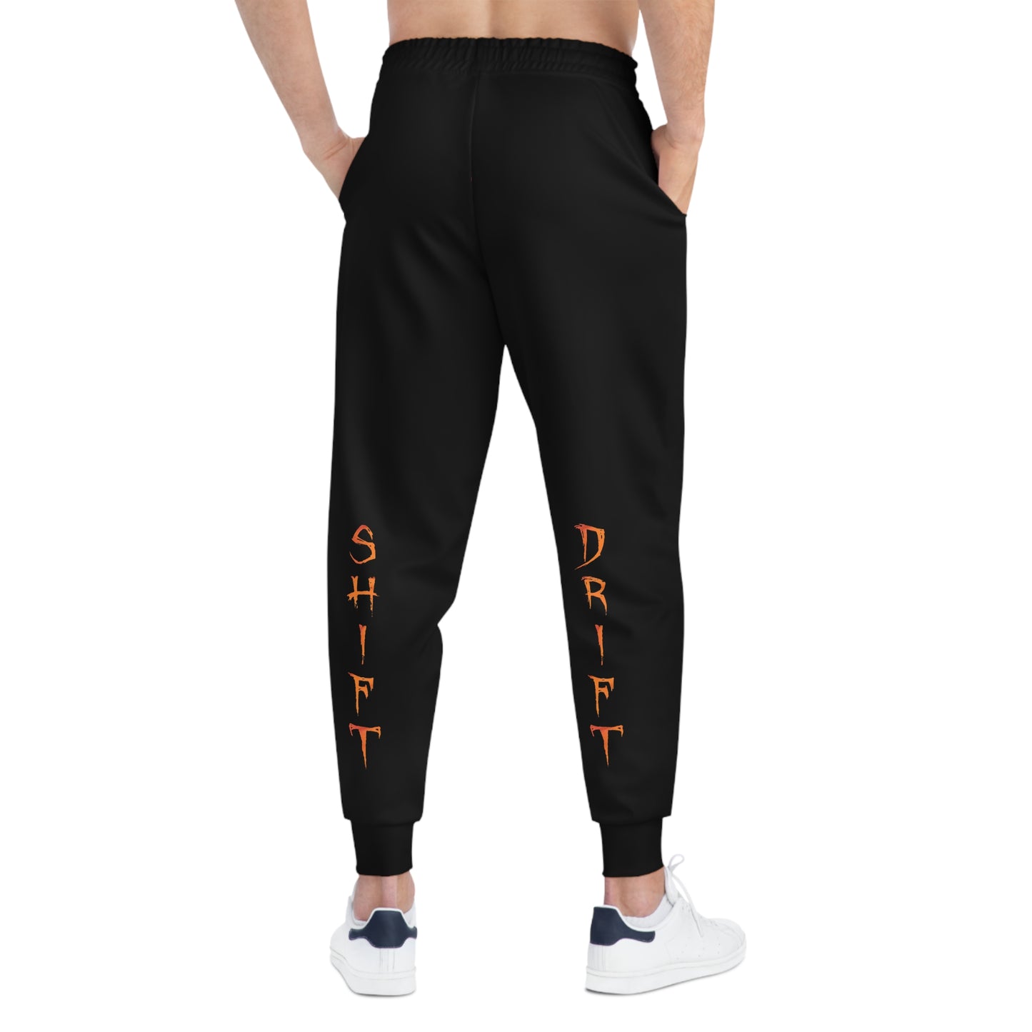 Drift, Shift Graveyard- Premium, Ultra Soft Athletic Joggers Seam thread color automatically matched to design Printify by The Night Shift Automotive Apparel
