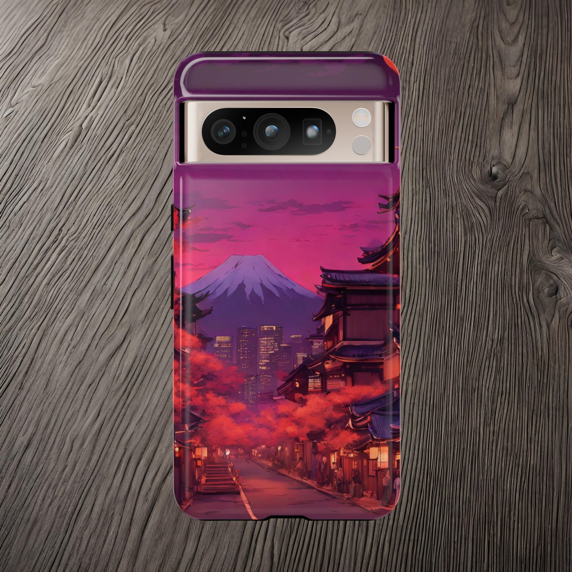 Traditional Japanese Village Countryside-Dual Layer Ultra Tough Phone Case Google Pixel 8 Pro Glossy Printify by The Night Shift Automotive Apparel