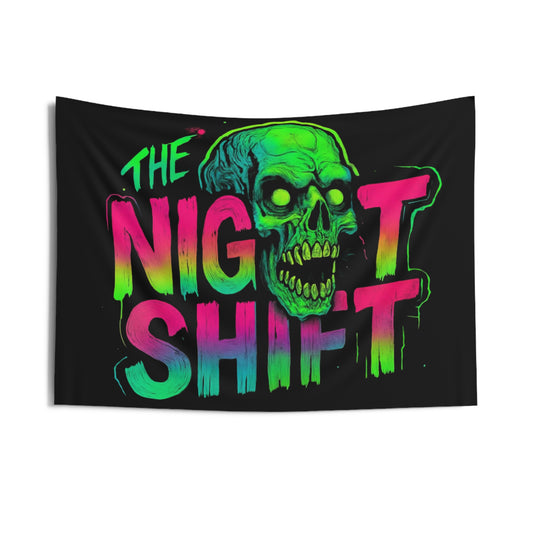 The Night Shift Indoor Wall Tapestries - Shop Banner 36" × 26" Printify by The Night Shift Automotive Apparel