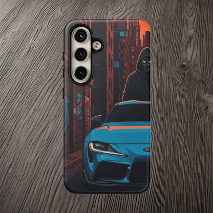 Toyota Supra MK-V Street Life-Dual Layer Ultra Tough Phone Case Samsung Galaxy S24 Matte Printify by The Night Shift Automotive Apparel