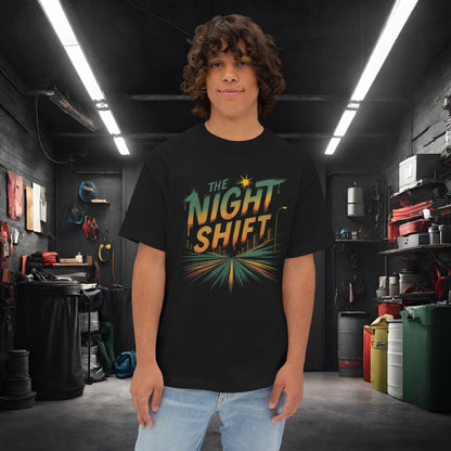 The Night Shift-Premium, Ultra Soft Unisex Oversized Boxy Tee