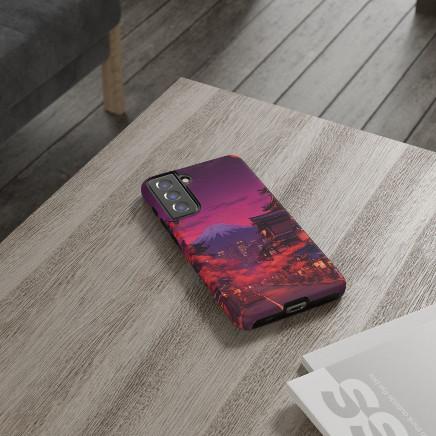 Traditional Japanese Village Countryside-Dual Layer Ultra Tough Phone Case Samsung Galaxy S21 FE Matte Printify by The Night Shift Automotive Apparel