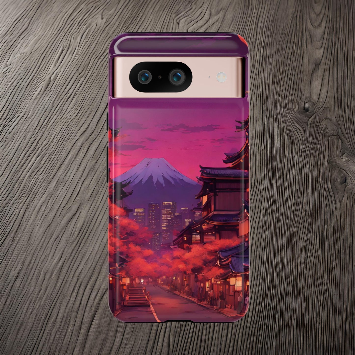 Traditional Japanese Village Countryside-Dual Layer Ultra Tough Phone Case Google Pixel 8 Glossy Printify by The Night Shift Automotive Apparel