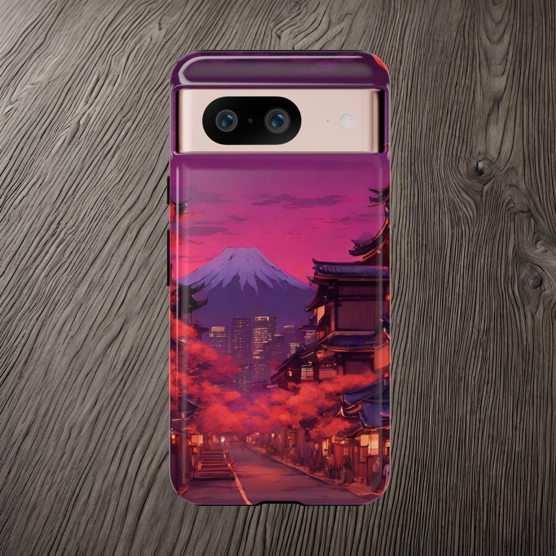 Traditional Japanese Village Countryside-Dual Layer Ultra Tough Phone Case Google Pixel 8 Glossy Printify by The Night Shift Automotive Apparel