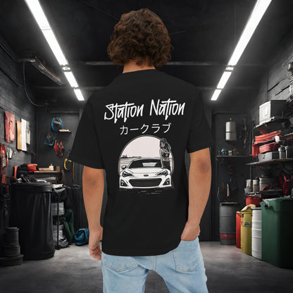 Station Nation-Premium, Ultra Soft Unisex Oversized Boxy Tee Printify by The Night Shift Automotive Apparel