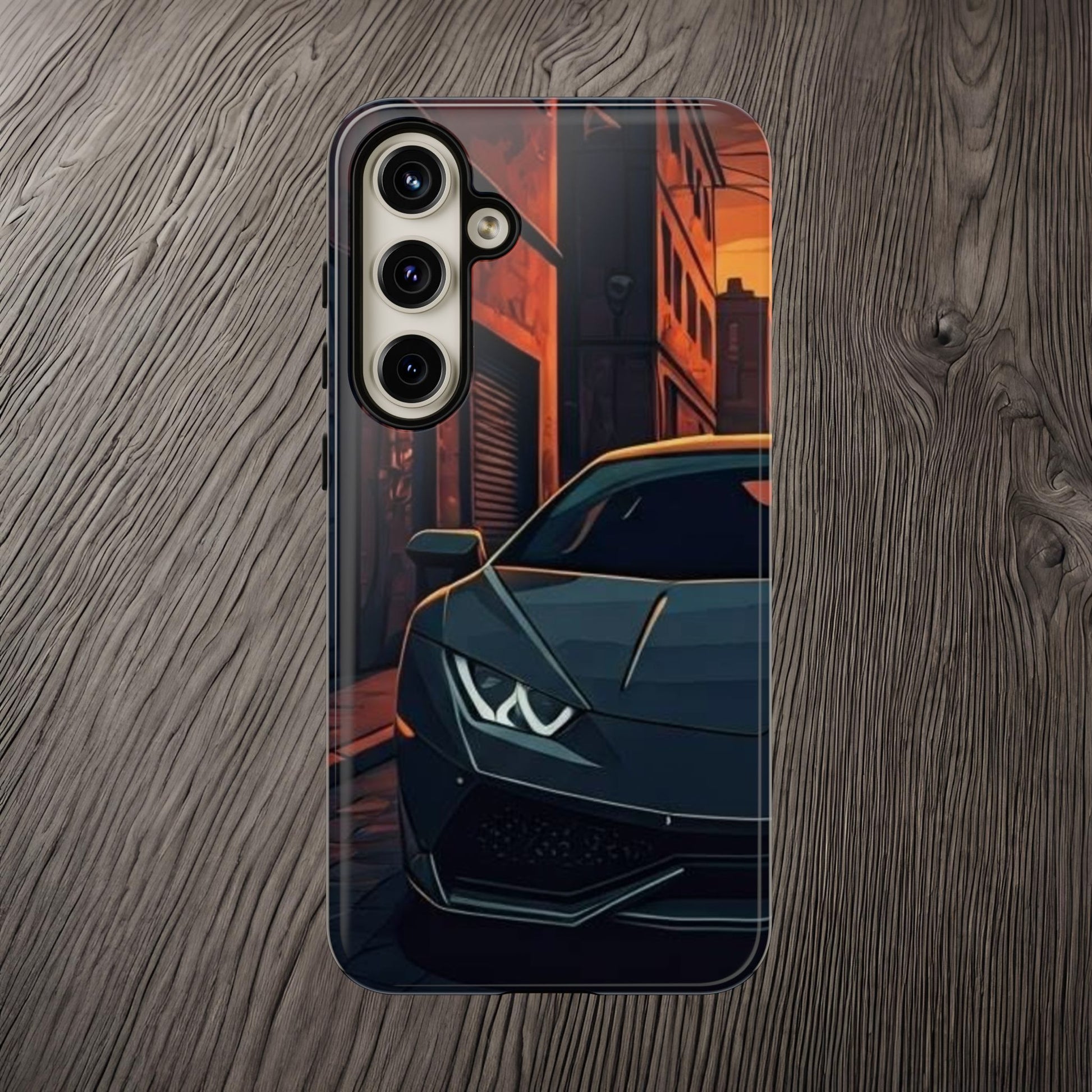 Lamborghini Huracan Street Life-Dual Layer Ultra Tough Phone Case Samsung Galaxy S24 Plus Glossy Printify by The Night Shift Automotive Apparel