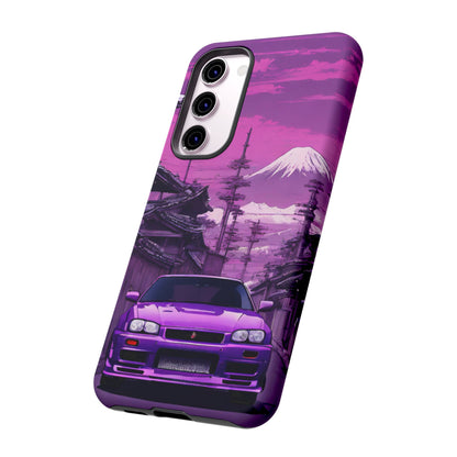 Nissan Skyline R34 Mt Fuji-Dual Layer Ultra Tough Phone Case Printify by The Night Shift Automotive Apparel