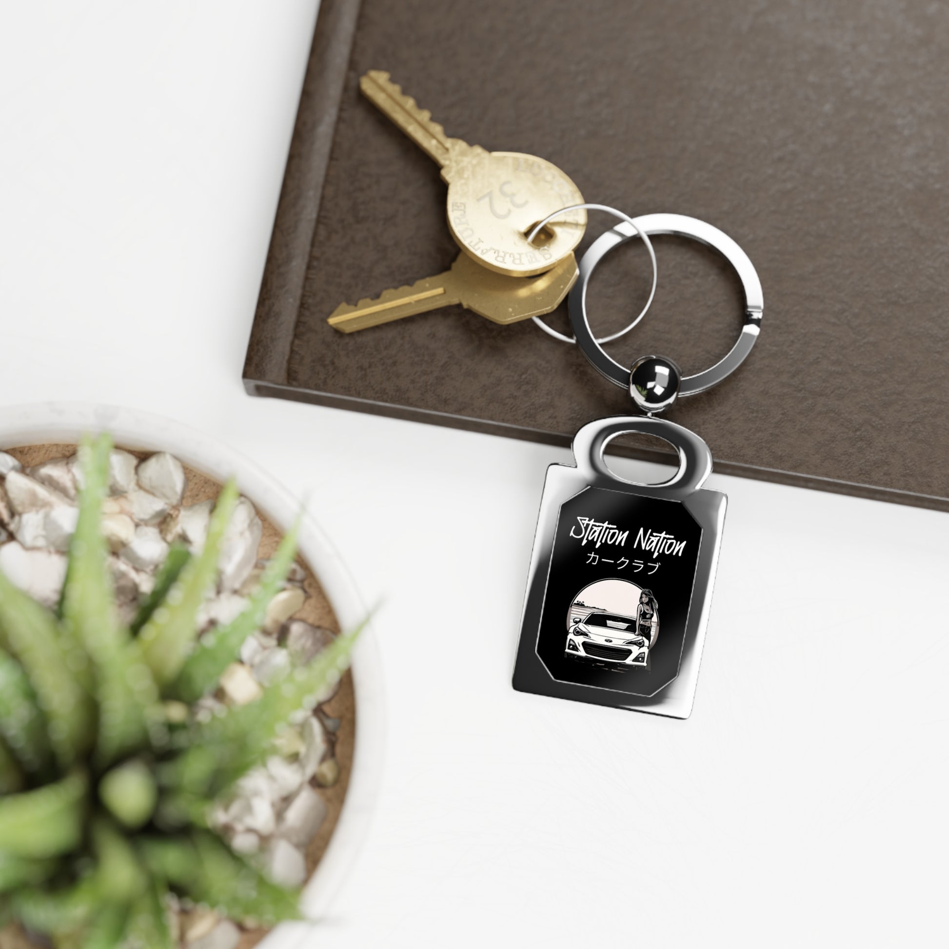 Station Nation Keychain Printify by The Night Shift Automotive Apparel