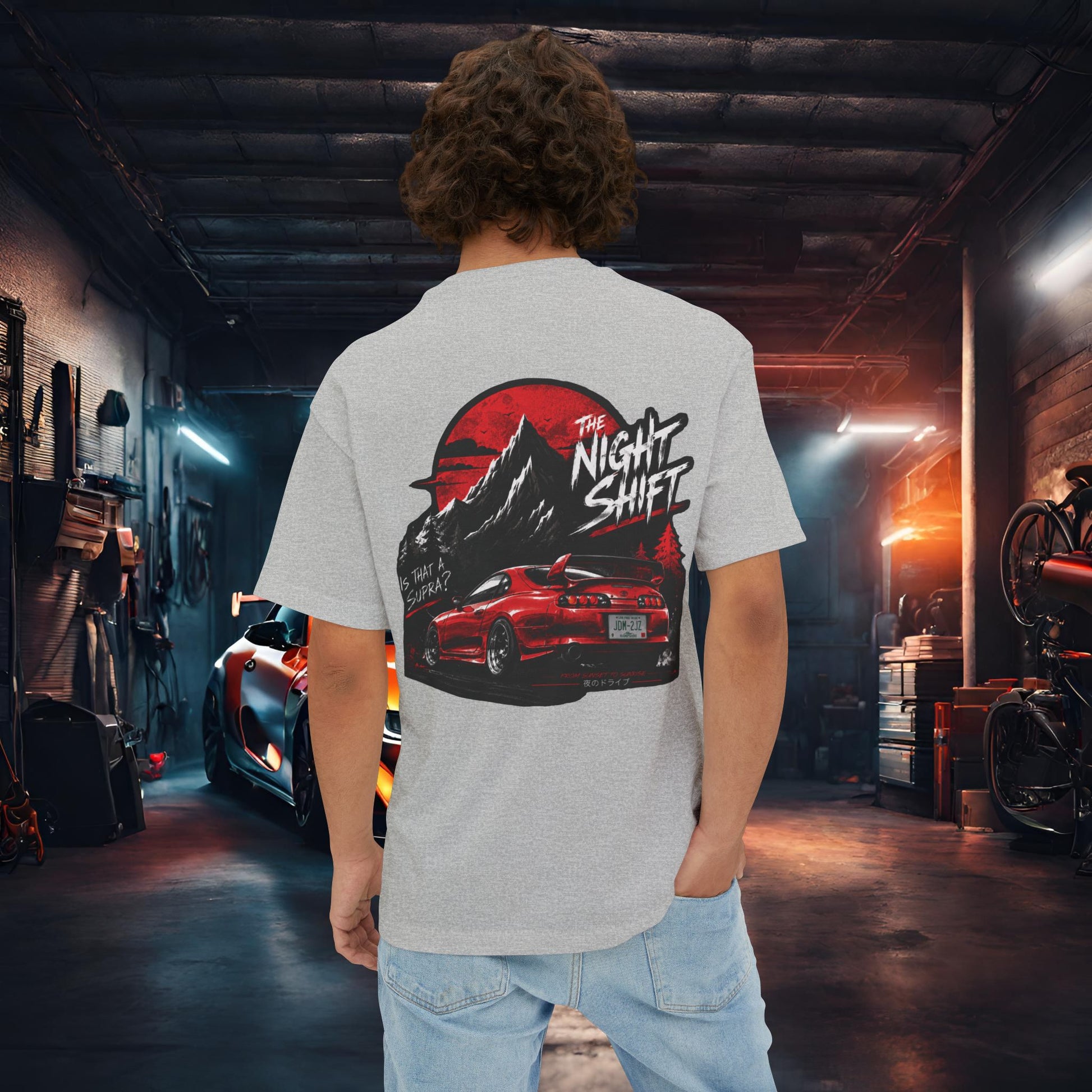 Toyota Supra MK-4 Owners Custom-Premium, Ultra Soft Unisex Oversized Boxy Tee Printify by The Night Shift Automotive Apparel
