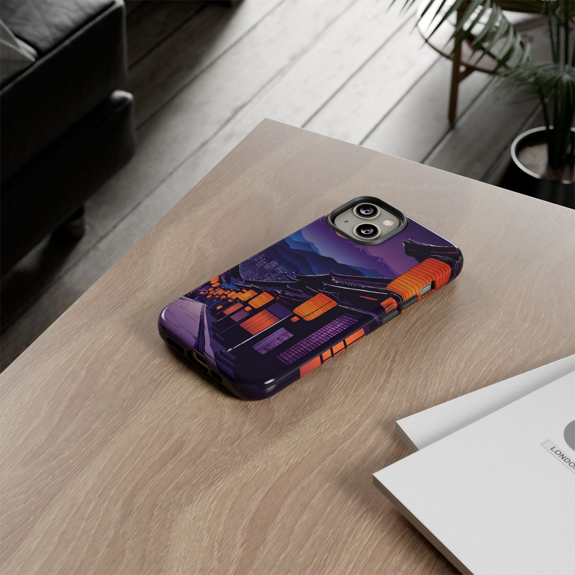 Traditional Japanese Village Countryside-Dual Layer Ultra Tough Phone Case iPhone 14 Glossy Printify by The Night Shift Automotive Apparel