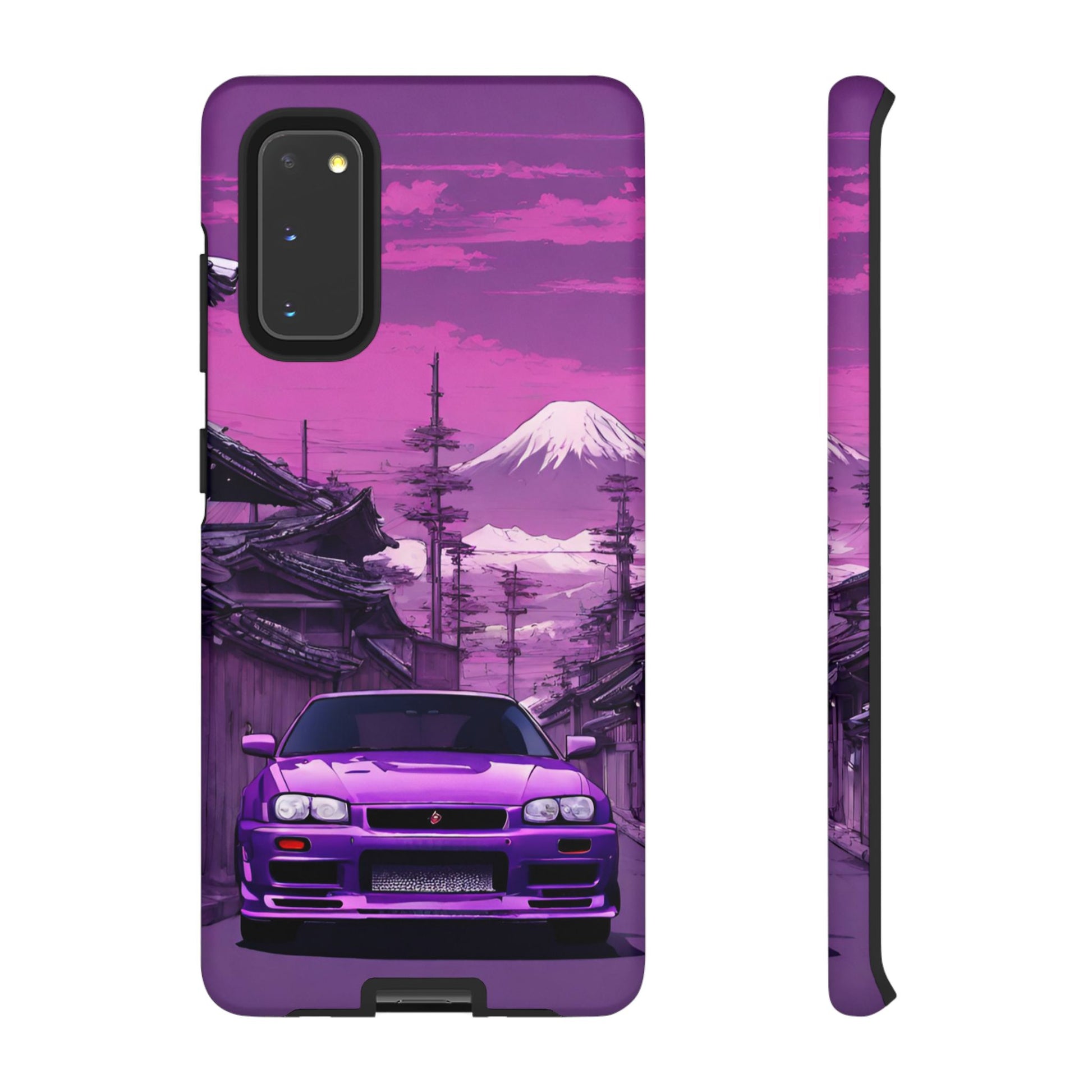 Nissan Skyline R34 Mt Fuji-Dual Layer Ultra Tough Phone Case Samsung Galaxy S20 Matte Printify by The Night Shift Automotive Apparel