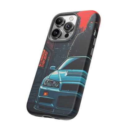 Nissan Skyline R34 Street Life-Dual Layer Ultra Tough Phone Case Printify by The Night Shift Automotive Apparel