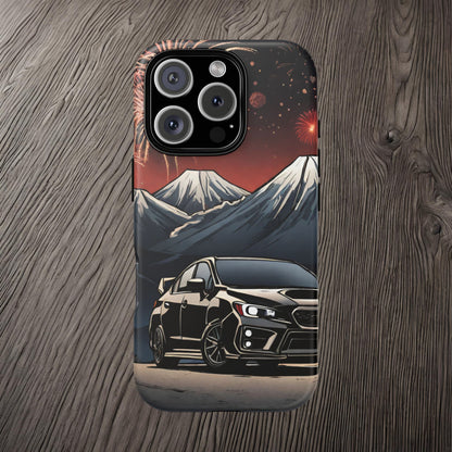 Subaru WRX/STI Fireworks-Dual Layer Ultra Tough Phone Case Printify by The Night Shift Automotive Apparel