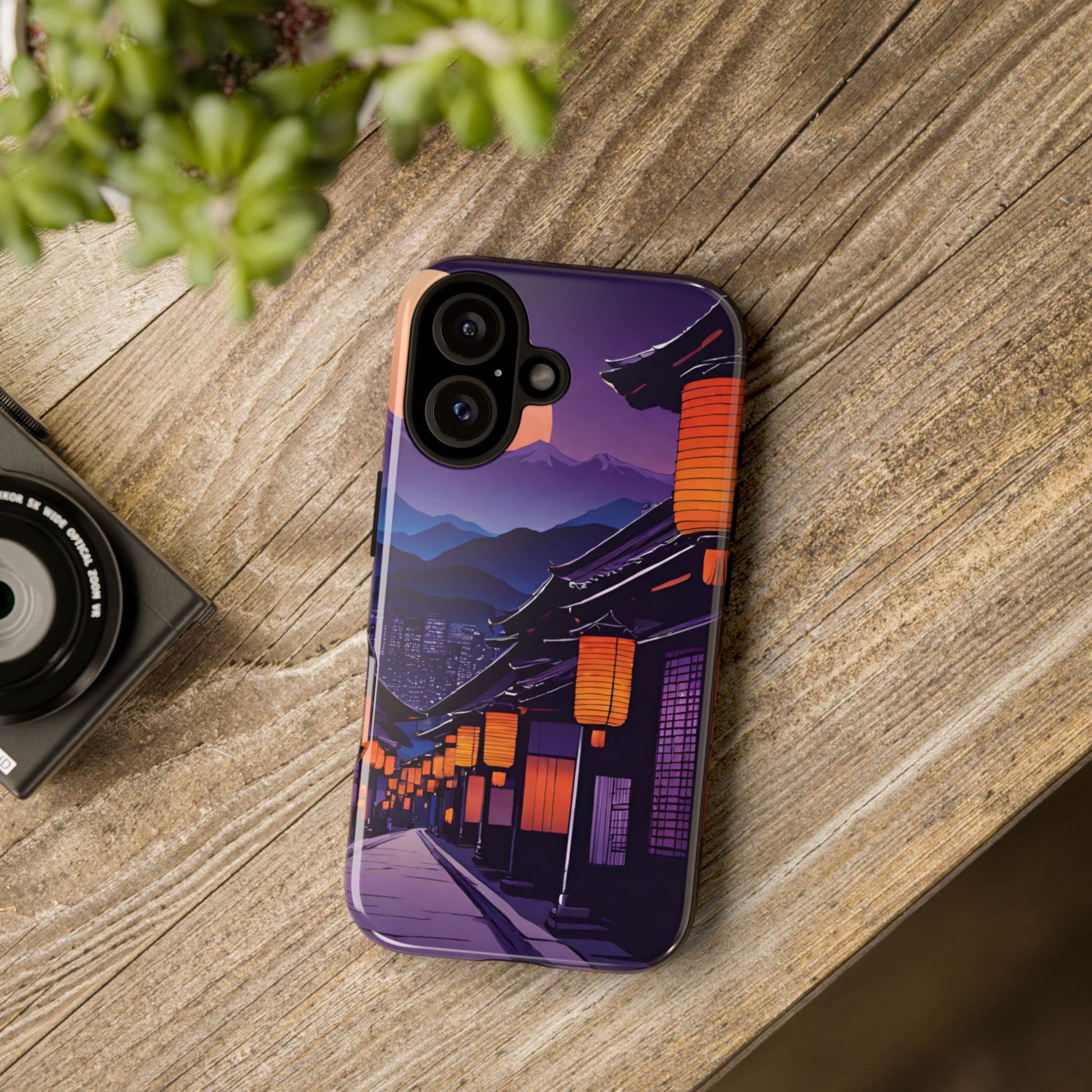 Traditional Japanese Village Countryside-Dual Layer Ultra Tough Phone Case iPhone 16 Glossy Printify by The Night Shift Automotive Apparel