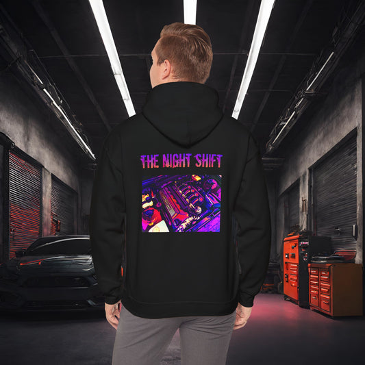 S50B32 Synthwave-Premium, Ultra Soft Unisex Hoodie Black Printify by The Night Shift Automotive Apparel