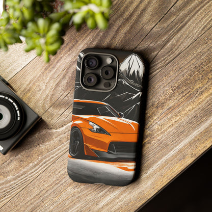 Nissan 370Z Mt Fuji-Dual Layer Ultra Tough Phone Case iPhone 15 Pro Matte Printify by The Night Shift Automotive Apparel