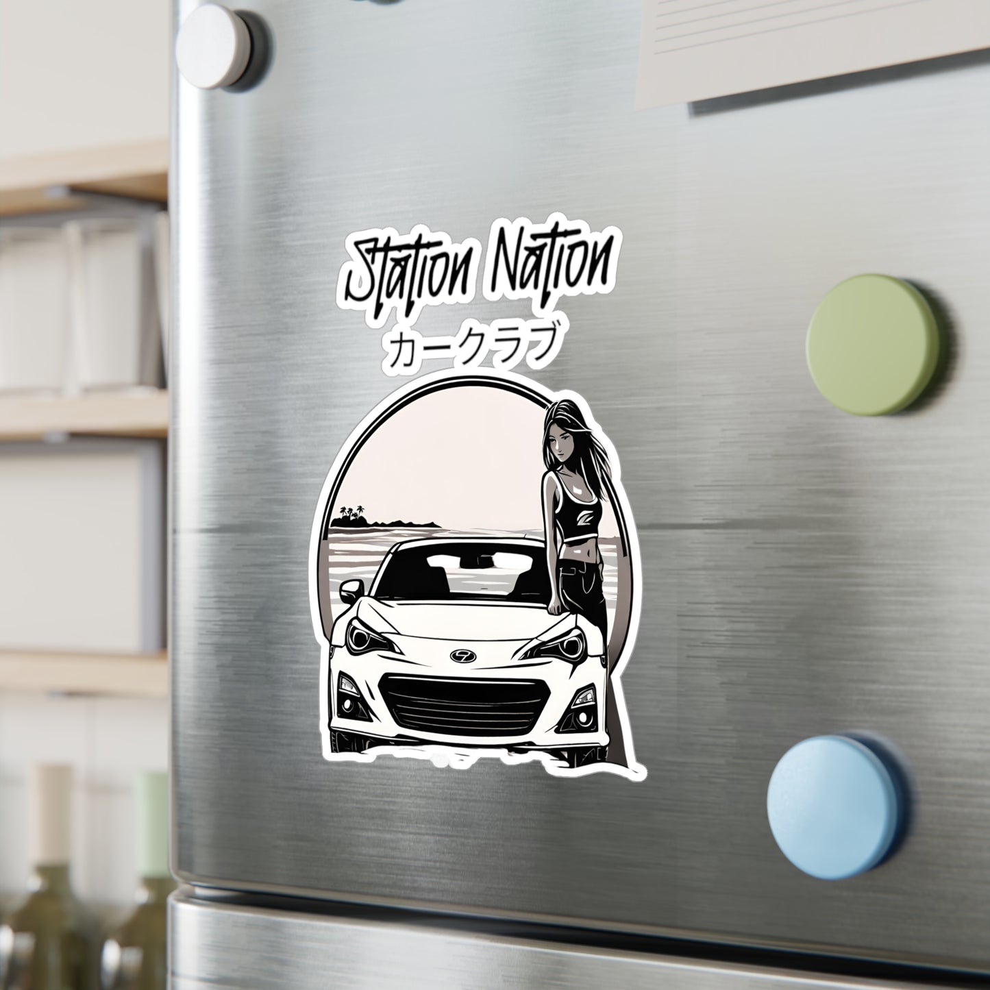 Kiss-Cut Vinyl Decals Printify by The Night Shift Automotive Apparel