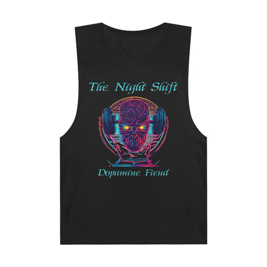 Dopamine Fiend - Premium Unisex Barnard Tank Top Black Printify by The Night Shift Automotive Apparel