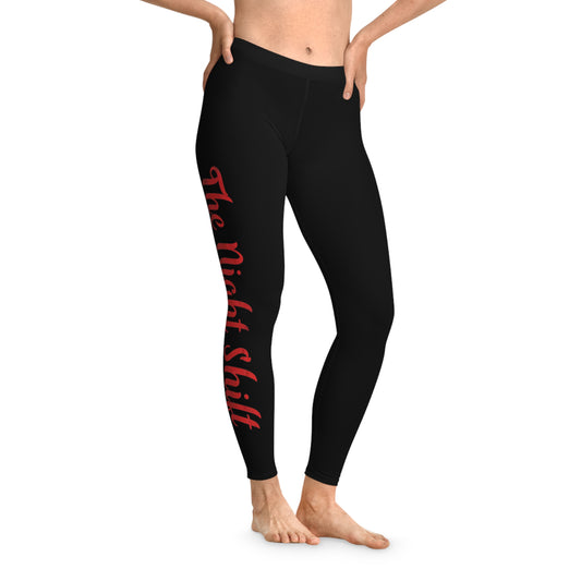 Stretchy Leggings Seam thread color automatically matched to design Printify by The Night Shift Automotive Apparel