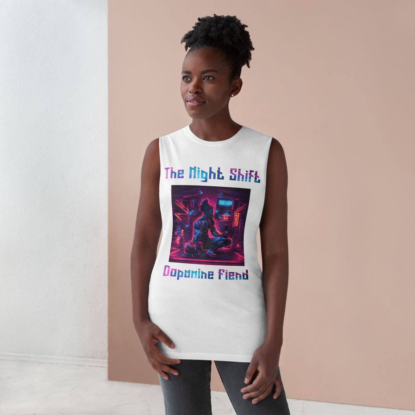 Dopamine Fiend - Premium Unisex Barnard Tank Top Printify by The Night Shift Automotive Apparel