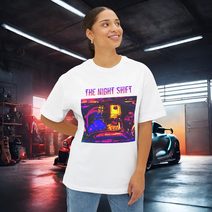 S55 Synthwave-Premium, Ultra Soft Unisex Oversized Boxy Tee Printify by The Night Shift Automotive Apparel