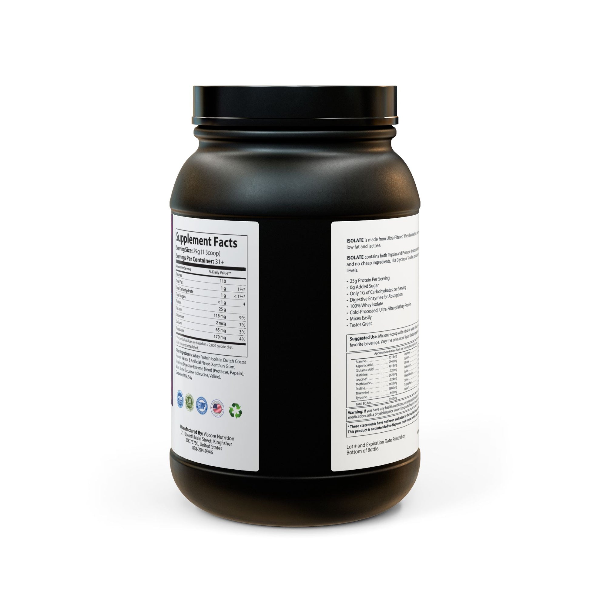Growth Venom - Premium Whey Isolate Protein Supplement (Chocolate) (907g, 2lb) Printify by The Night Shift Automotive Apparel