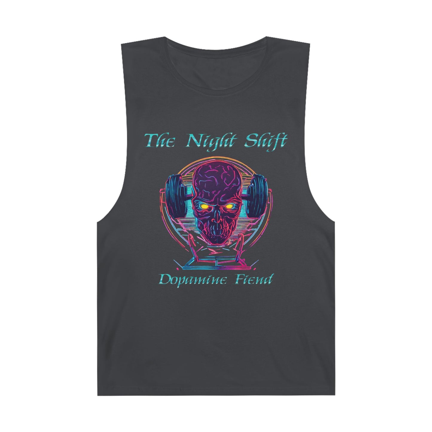 Dopamine Fiend - Premium Unisex Barnard Tank Top Coal Printify by The Night Shift Automotive Apparel