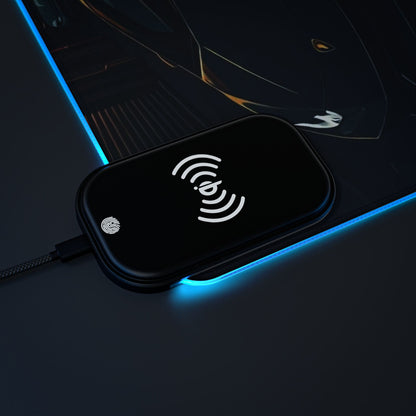 Lamborghini Huracan Street Life-LED Gaming Mouse Pad with Wireless Charging Printify by The Night Shift Automotive Apparel