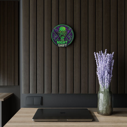 The Night Shift-Acrylic Wall Clock