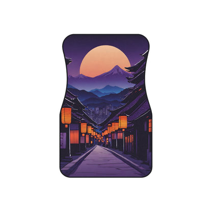 Lamplight Japanese Traditional Village-Premium, High Quality Car Floor Mats (Set of 2 Front Floor Mats) Printify by The Night Shift Automotive Apparel