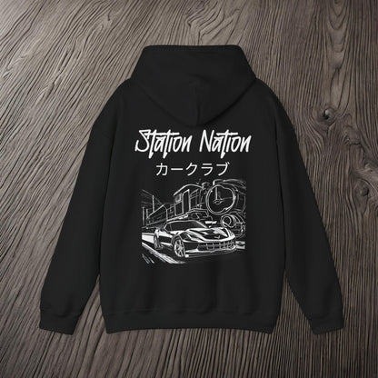 Station Nation-Ultra Soft, Premium Hoodie Printify by The Night Shift Automotive Apparel