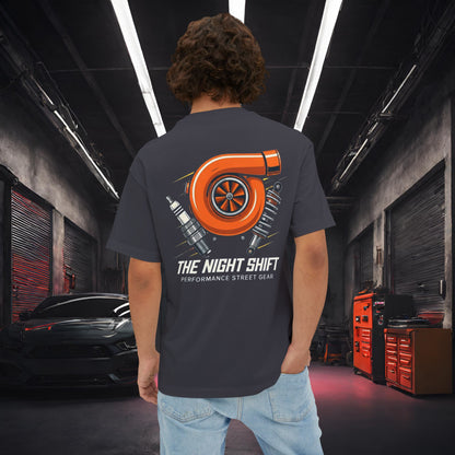 The Night Shift Essentials-Ultra Soft, Premium Unisex Oversized Boxy Tee Dark Grey Printify by The Night Shift Automotive Apparel