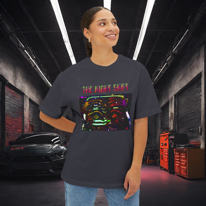 VG30DETT Synthwave-Premium, Ultra Soft Unisex Oversized Boxy Tee Printify by The Night Shift Automotive Apparel