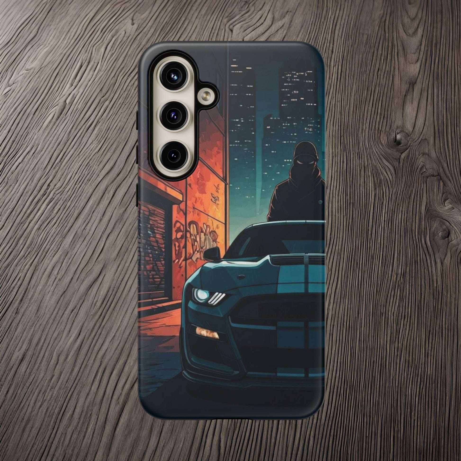 Ford Mustang Shelby GT350 Street Life-Dual Layer Ultra Tough Phone Case Samsung Galaxy S24 Plus Matte Printify by The Night Shift Automotive Apparel