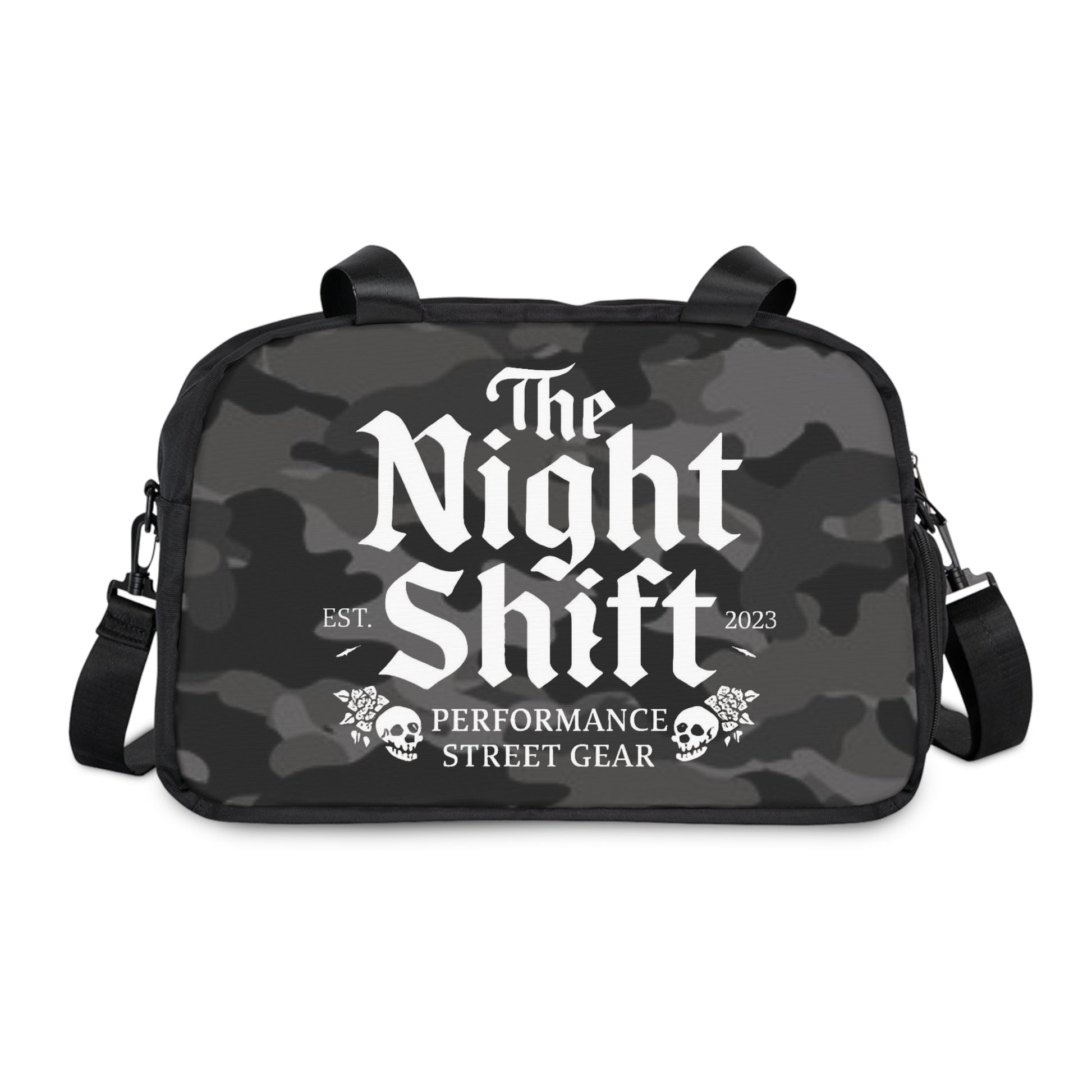 Gym & Fitness Handbag 12.4" x 13.3" Black Printify by The Night Shift Automotive Apparel