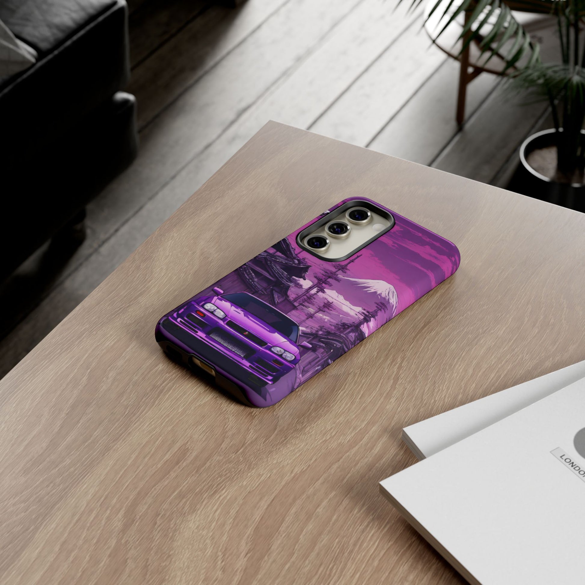 Nissan Skyline R34 Mt Fuji-Dual Layer Ultra Tough Phone Case Samsung Galaxy S23 Glossy Printify by The Night Shift Automotive Apparel