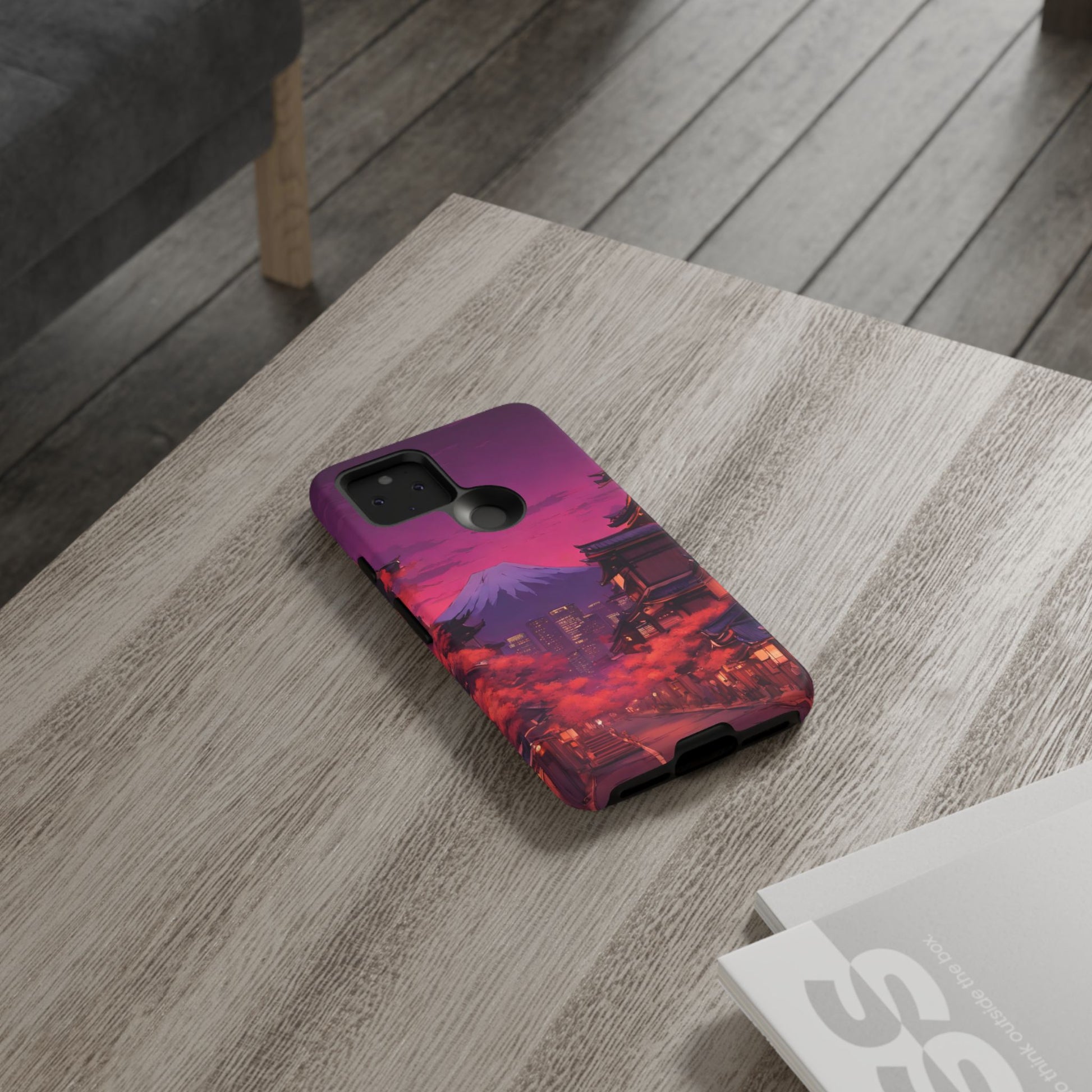 Traditional Japanese Village Countryside-Dual Layer Ultra Tough Phone Case Google Pixel 5 5G Matte Printify by The Night Shift Automotive Apparel