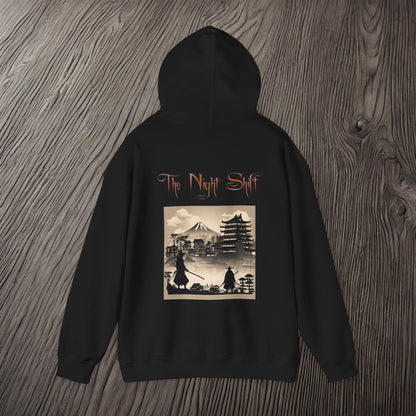 Samurai Silhouette-Ultra Soft, Premium Hoodie Printify by The Night Shift Automotive Apparel