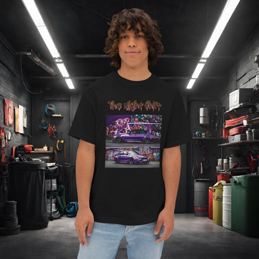 BMW M3 Graffiti-Premium, Ultra Soft Unisex Oversized Boxy Tee Black Printify by The Night Shift Automotive Apparel