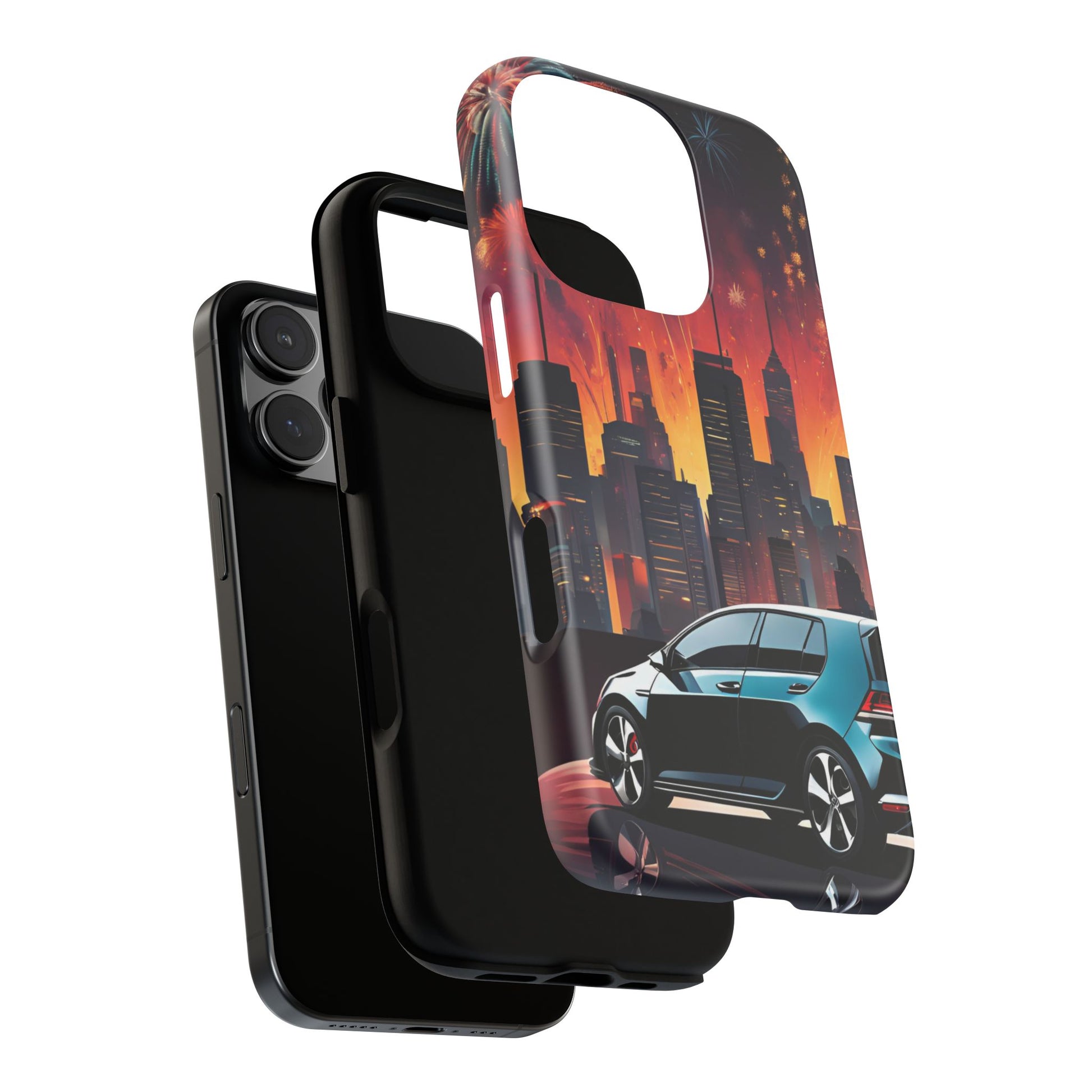 Volkswagon Golf GTI Fireworks-Dual Layer Ultra Tough Phone Case Printify by The Night Shift Automotive Apparel