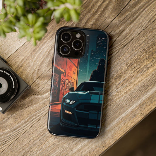 Ford Mustang Shelby GT350 Street Life-Dual Layer Ultra Tough Phone Case iPhone 16 Pro Max Glossy Printify by The Night Shift Automotive Apparel