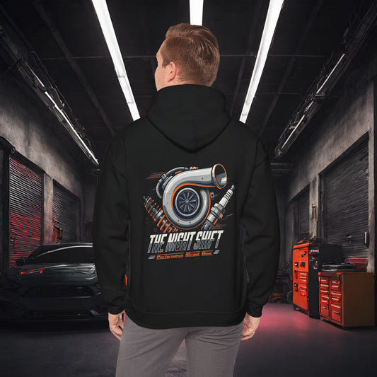 The Night Shift Essentials-Ultra Soft, Premium Hoodie Black Printify by The Night Shift Automotive Apparel