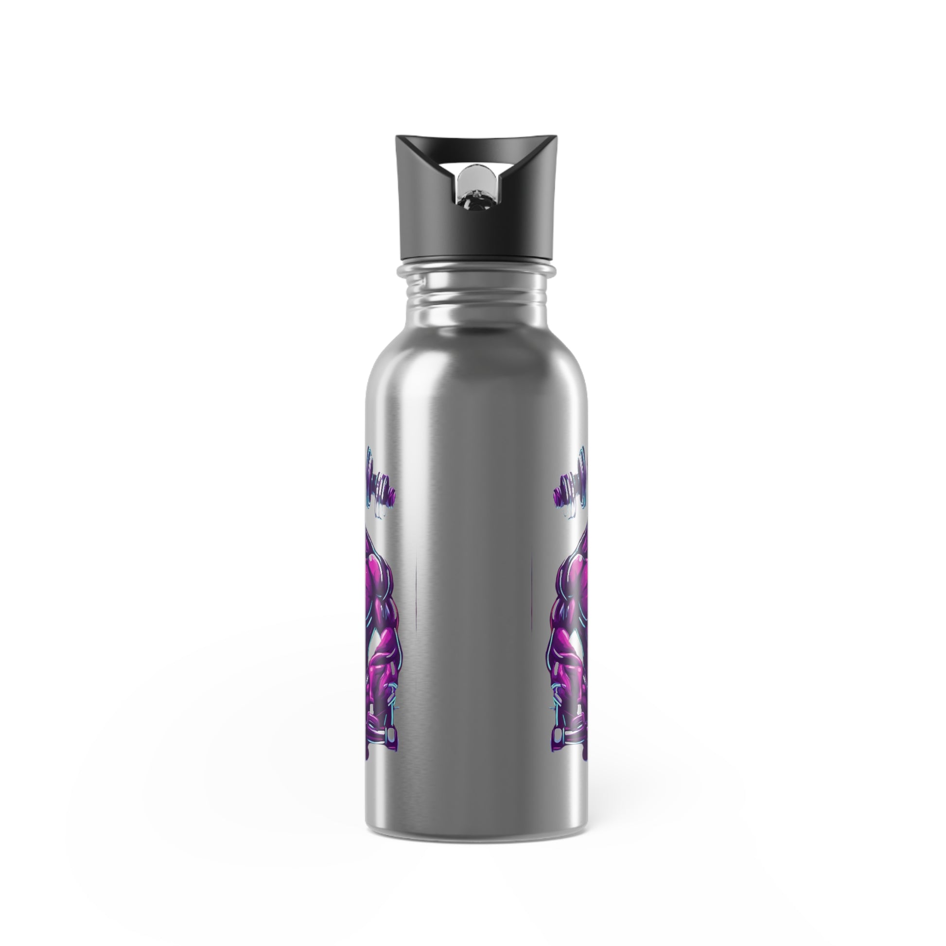 Stainless Steel Water Bottle With Straw, 20oz Printify by The Night Shift Automotive Apparel