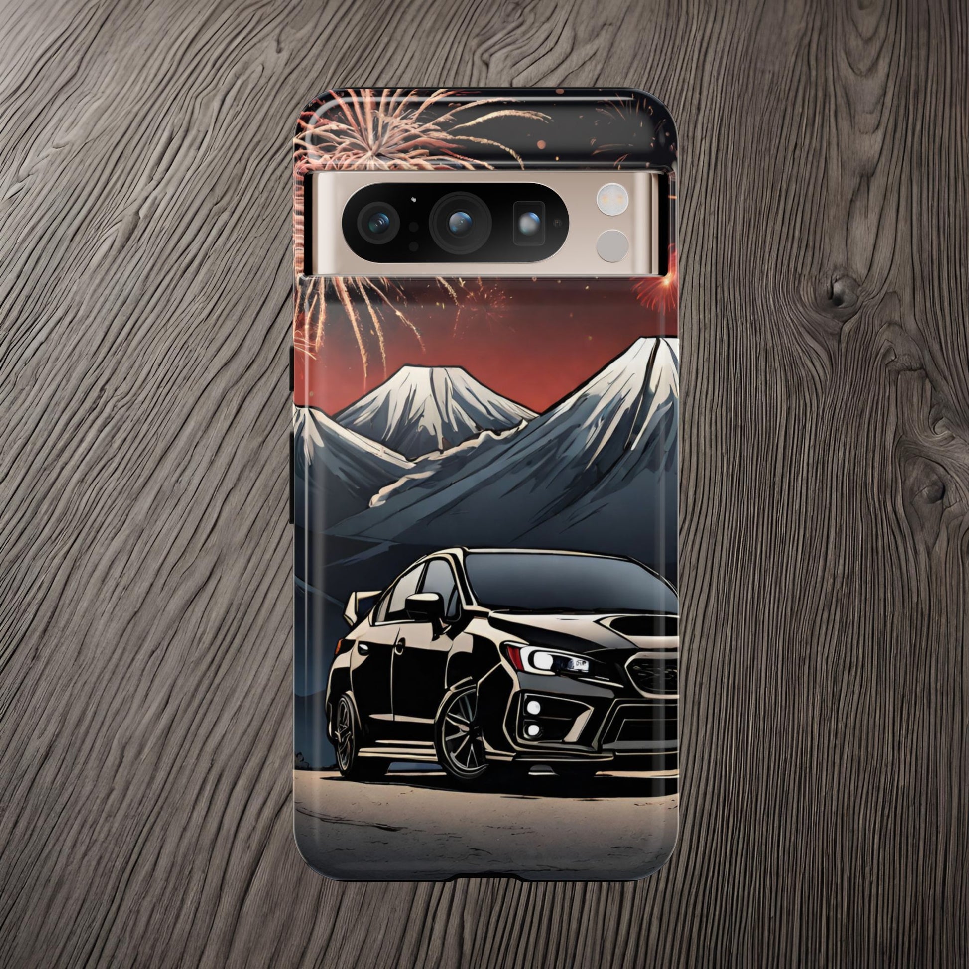 Subaru WRX/STI Fireworks-Dual Layer Ultra Tough Phone Case Google Pixel 8 Pro Glossy Printify by The Night Shift Automotive Apparel