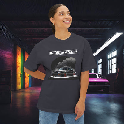 BMW E36-Premium, Ultra Soft, Unisex Oversized Boxy Tee Printify by The Night Shift Automotive Apparel
