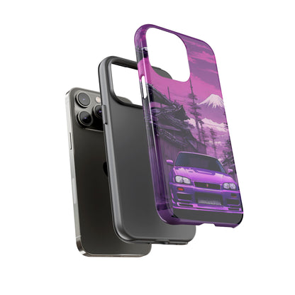 Nissan Skyline R34 Mt Fuji-Dual Layer Ultra Tough Phone Case Printify by The Night Shift Automotive Apparel