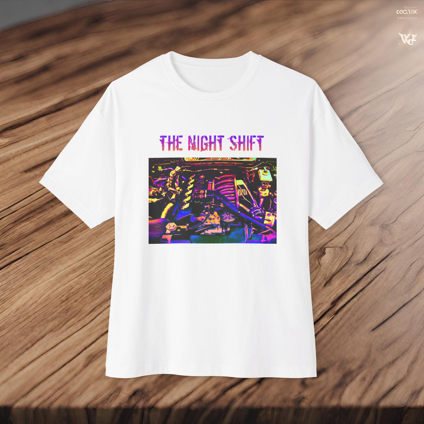S50B32 Synthwave-Premium, Ultra Soft Unisex Oversized Boxy Tee Printify by The Night Shift Automotive Apparel