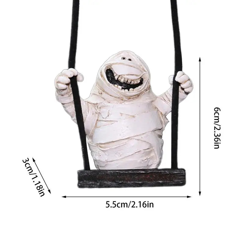 Mummy Rearview Mirror Swinging Pendant