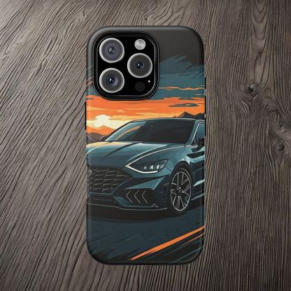 Hyundai Sonata-Sunset Drive-Dual Layer Ultra Tough Phone Case Printify by The Night Shift Automotive Apparel