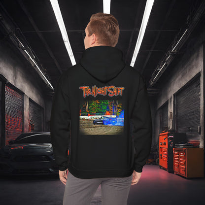 Chevy Corvette C7 Drifting-Premium, Ultra Soft Unisex Hoodie Black Printify by The Night Shift Automotive Apparel